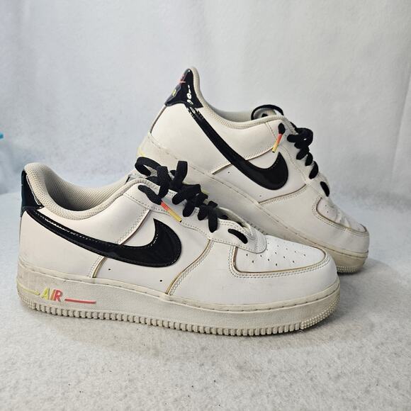 NIKE AIR FORCE Men Sz 10 Black Trim White - Picture 2 of 7